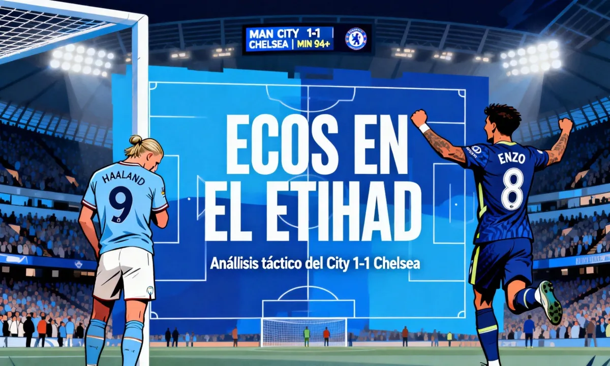 Ecos en el Etihad: Análisis táctico, drama e impacto estratégico del City 1-1 Chelsea