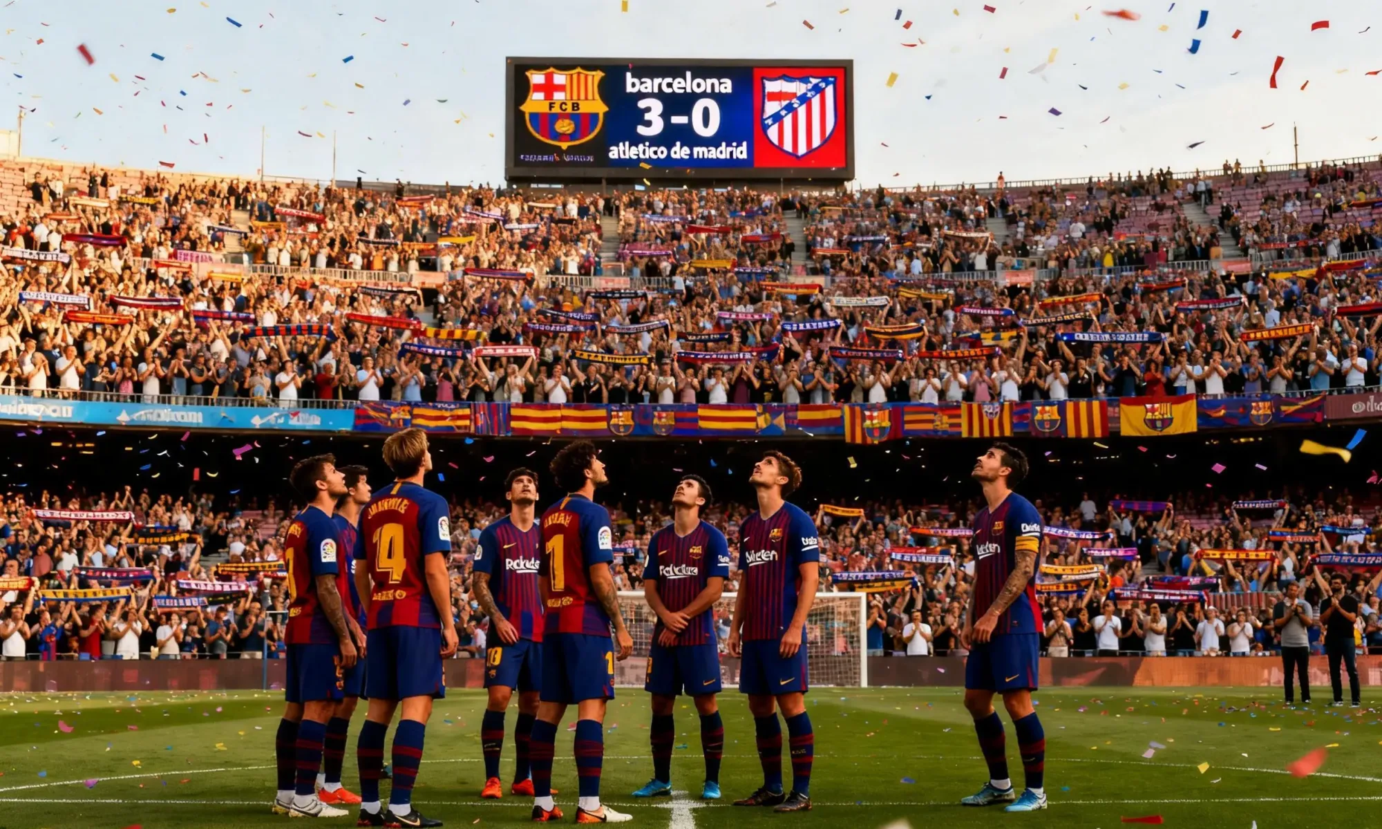El Barcelona vence 3-0 al Atlético pero queda eliminado por 3-4 en el global