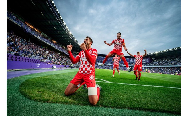 Girona vence 0-1 a Valladolid y asegura casi la permanencia