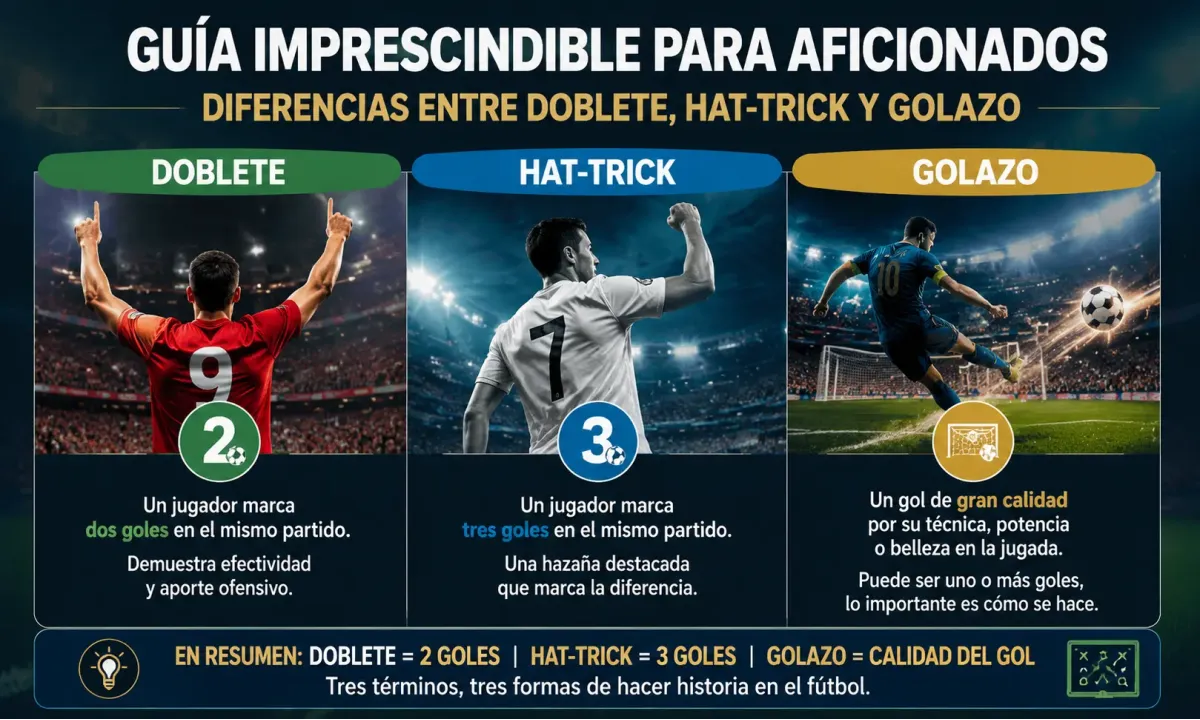 Guía imprescindible para aficionados: diferencias entre doblete, hat-trick y golazo