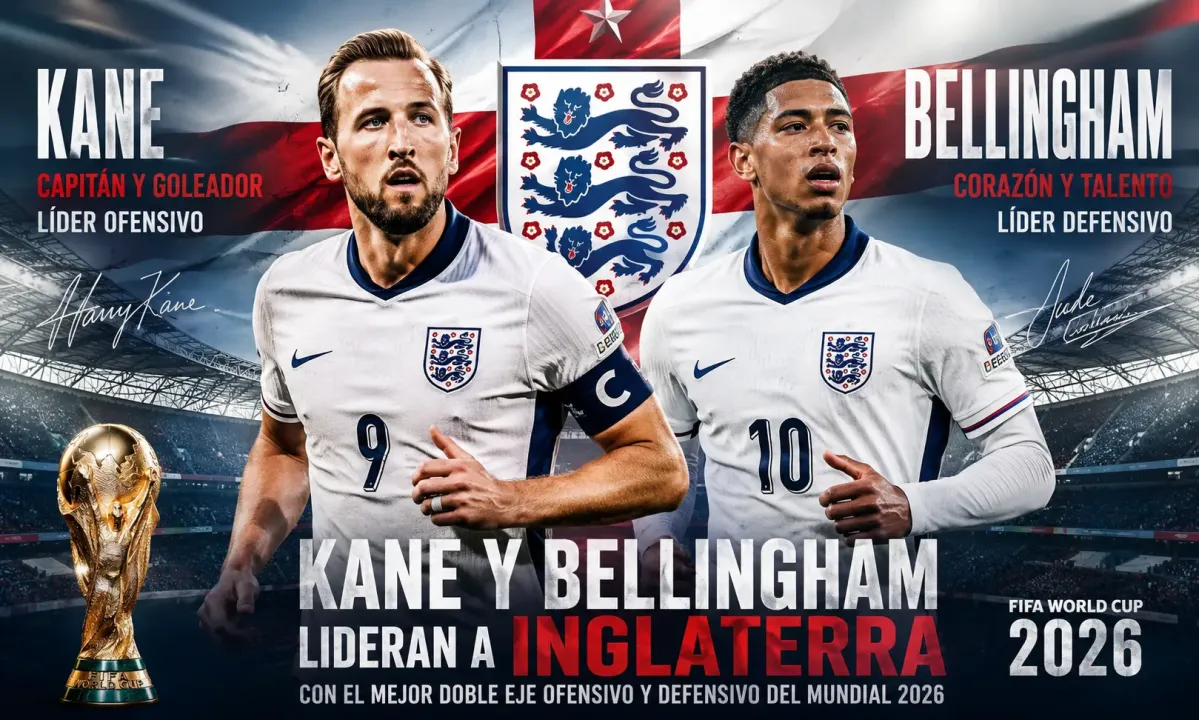 Kane y Bellingham lideran a Inglaterra con el mejor doble eje ofensivo y defensivo del Mundial 2026