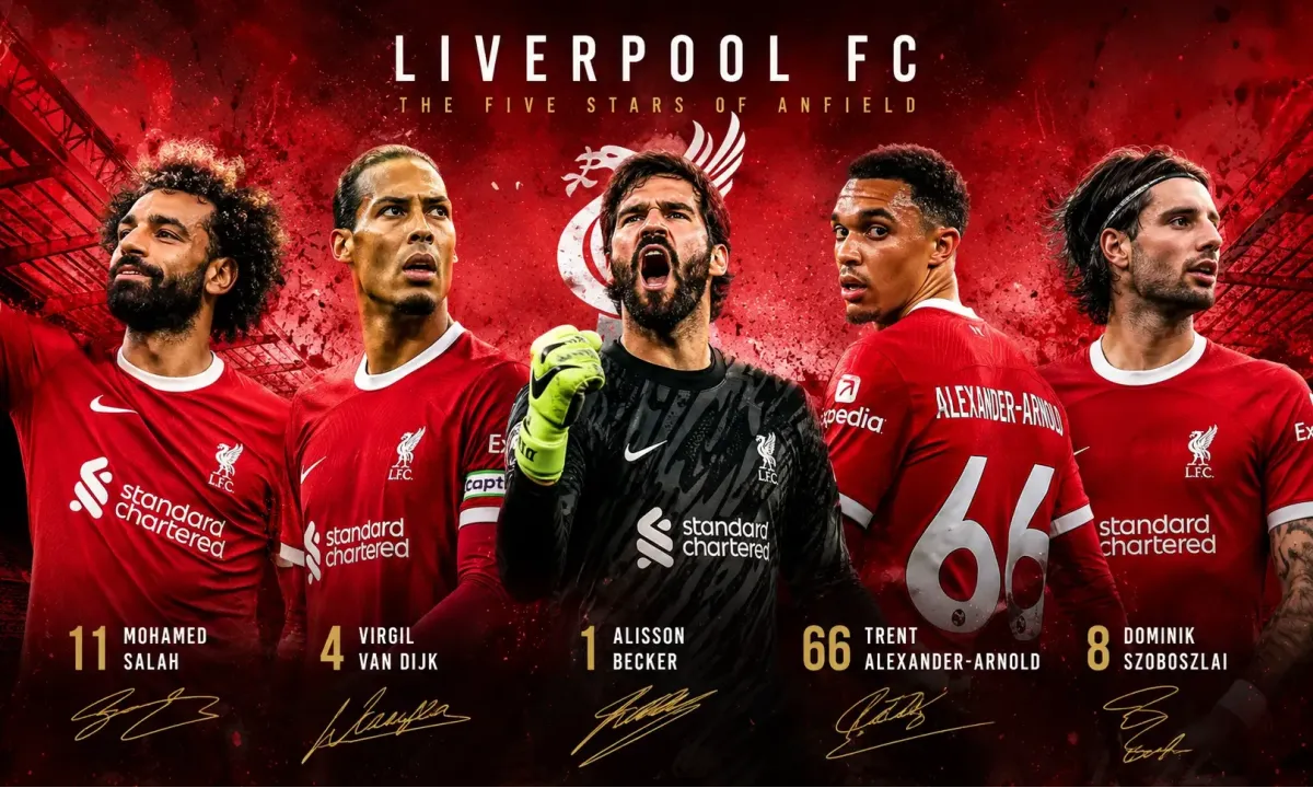 Los 5 mejores jugadores del Liverpool en 2025-26