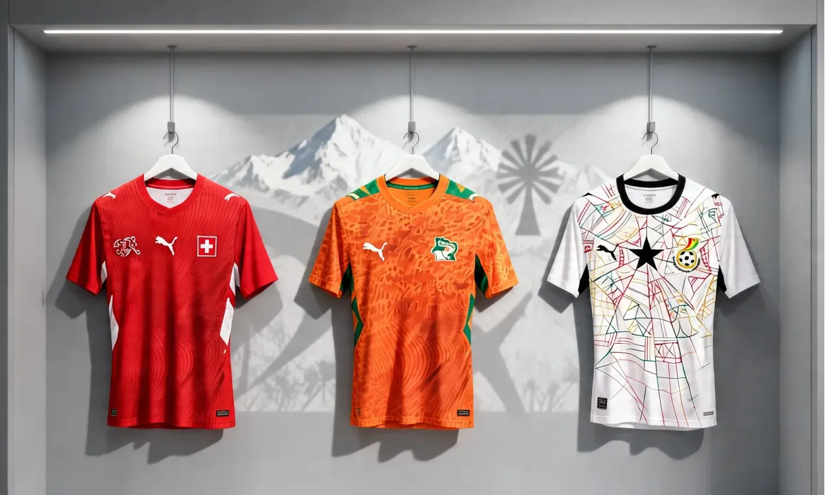 Revista de las camisetas de PUMA para el Mundial 2026: ¿quién gana en diseño? Suiza, Costa de Marfil o Ghana