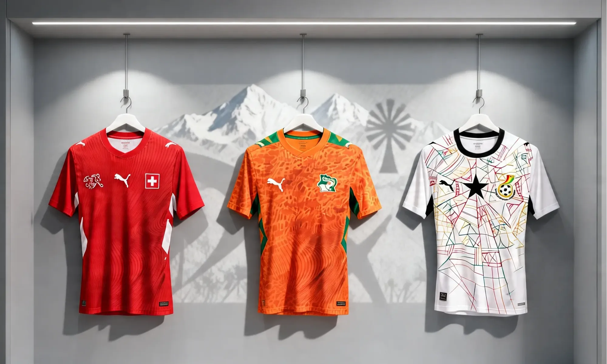 Revista de las camisetas de PUMA para el Mundial 2026: ¿quién gana en diseño? Suiza, Costa de Marfil o Ghana