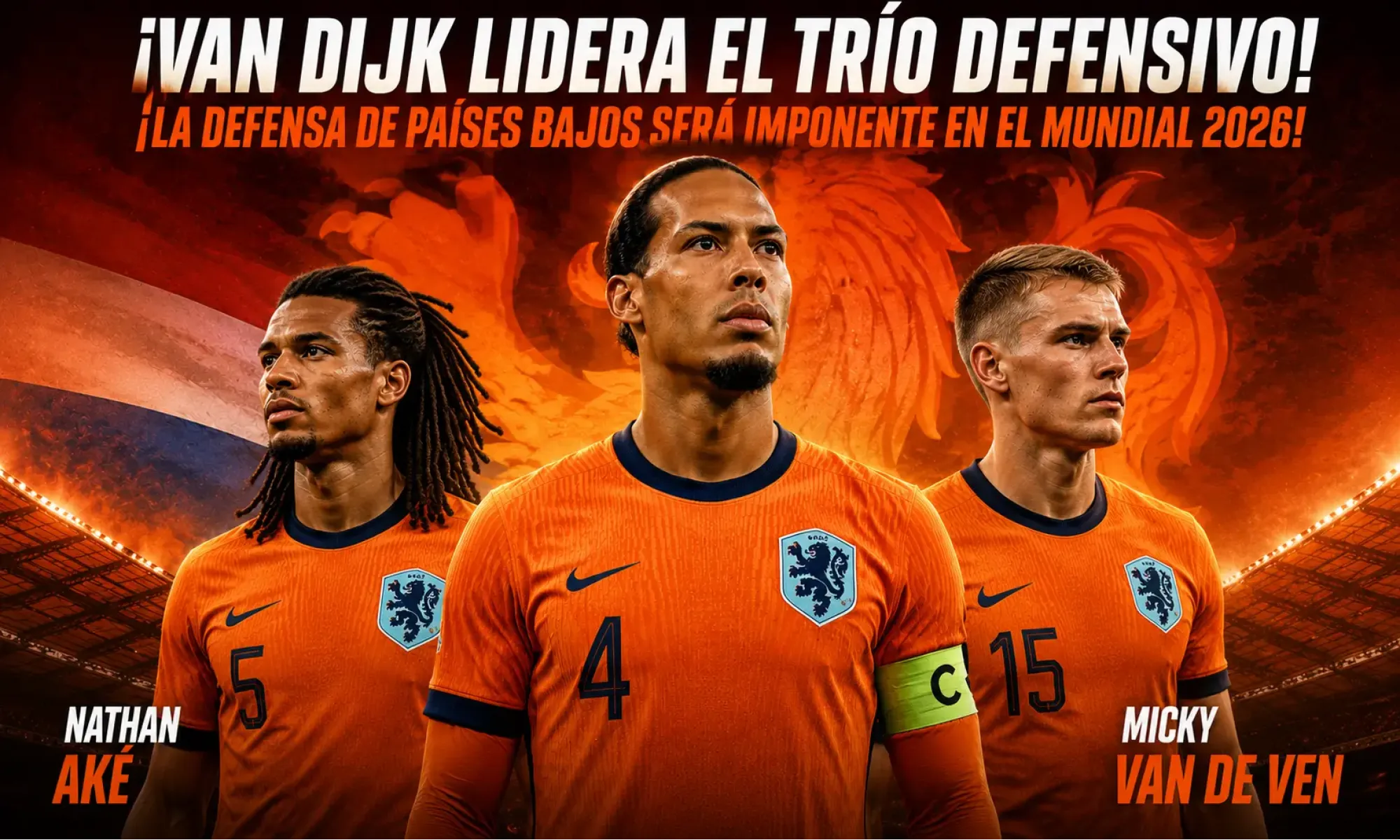 ¡Van Dijk lidera el trío defensivo! ¡La defensa de Países Bajos será imponente en el Mundial 2026!