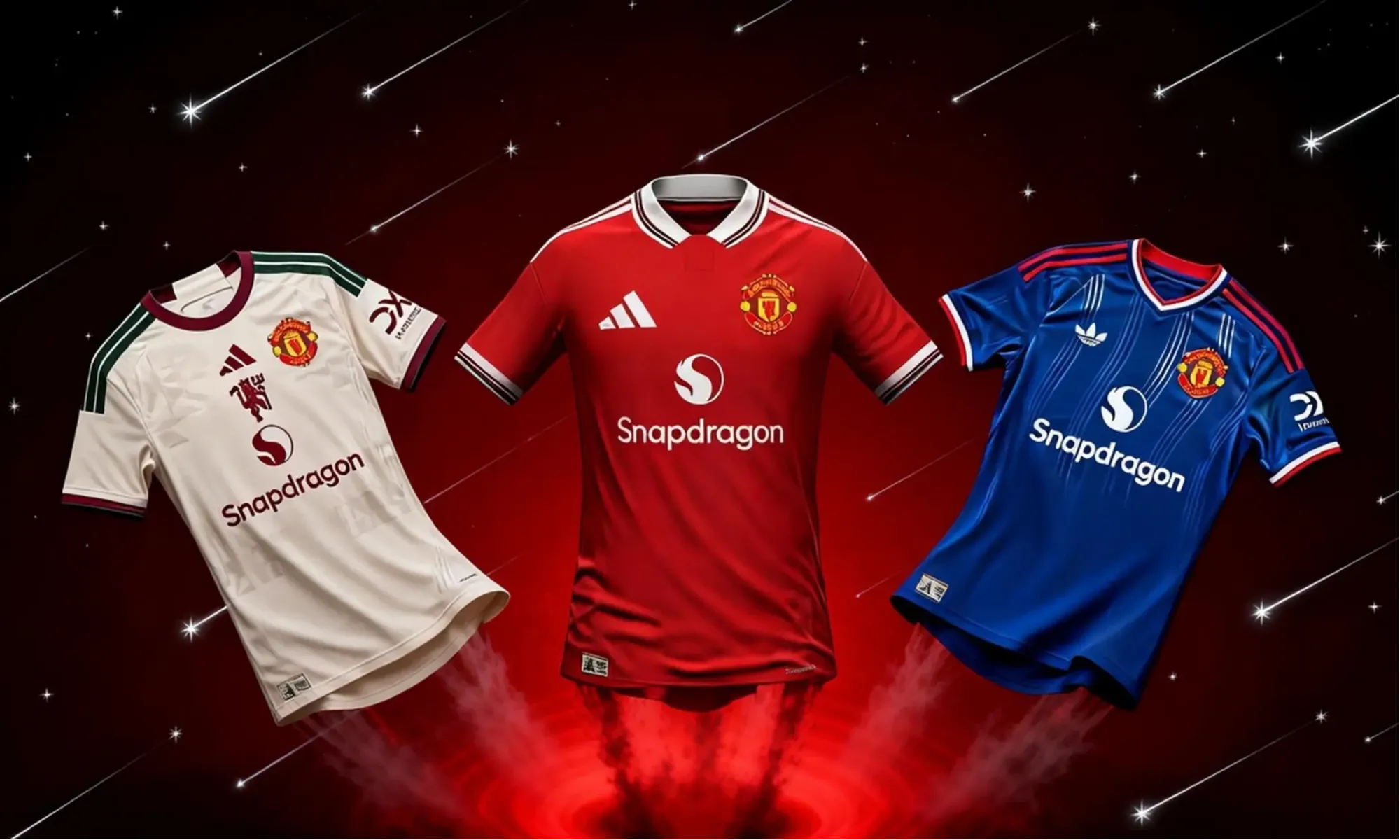 Votación: ¿Qué camiseta del United 26/27 comprarás? Local roja, visitante azul royal o tercera crema.