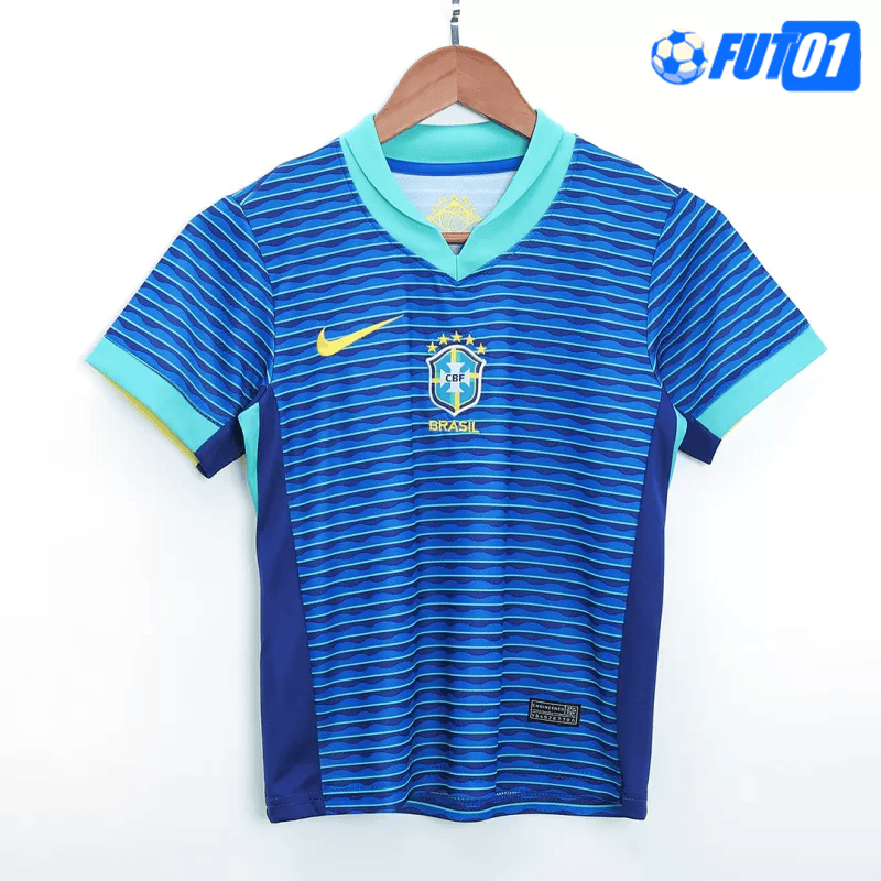 Camiseta Brasil Away 2024 Niño Azul