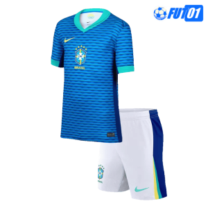 Camiseta Brasil Away 2024 Niño Azul