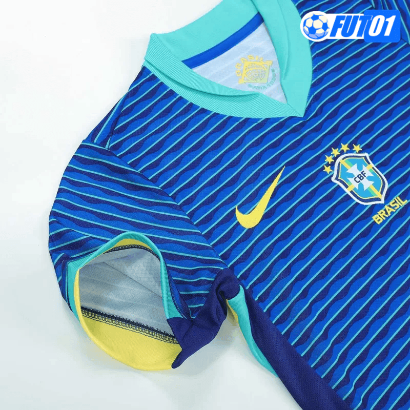 Camiseta Brasil Away 2024 Niño Azul
