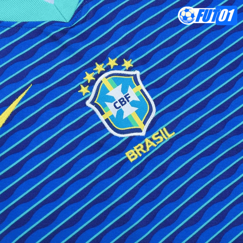 Camiseta Brasil Away 2024 Niño Azul
