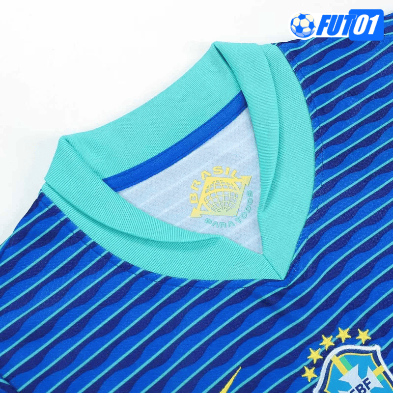 Camiseta Brasil Away 2024 Niño Azul