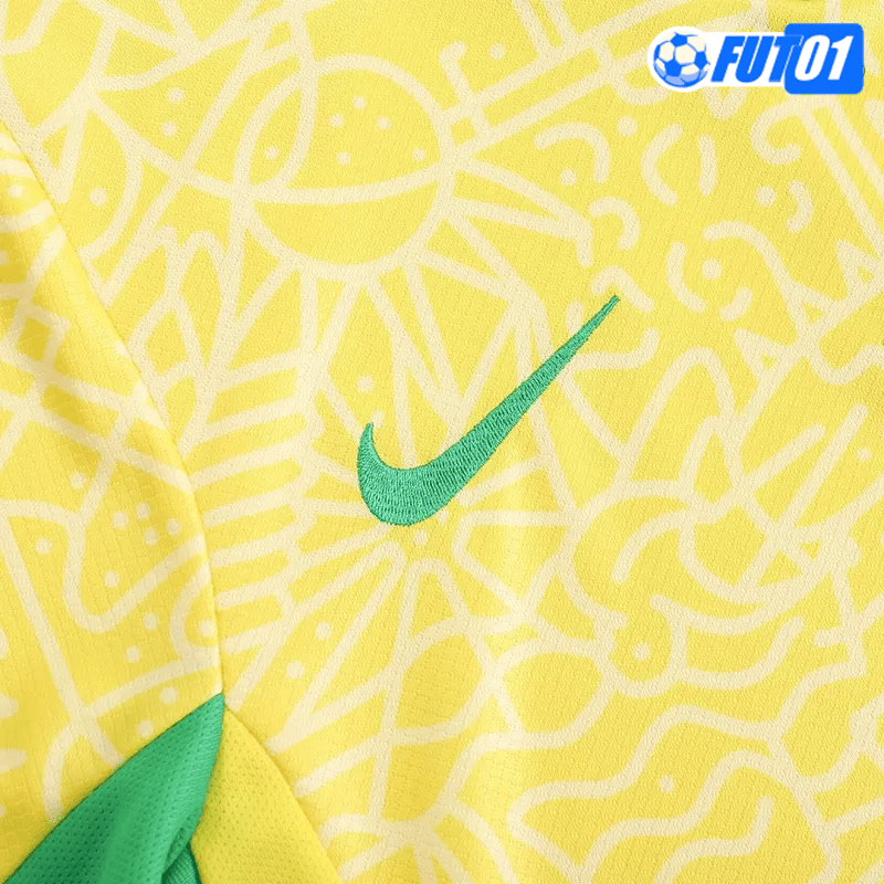 Camiseta Brasil Home 2024 Niño Amarillo