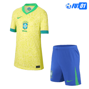 Camiseta Brasil Home 2024 Niño Amarillo