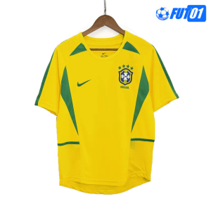 Camiseta Retro Brasil Home 2002/03 Amarillo