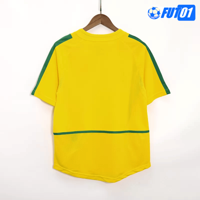 Camiseta Retro Brasil Home 2002/03 Amarillo
