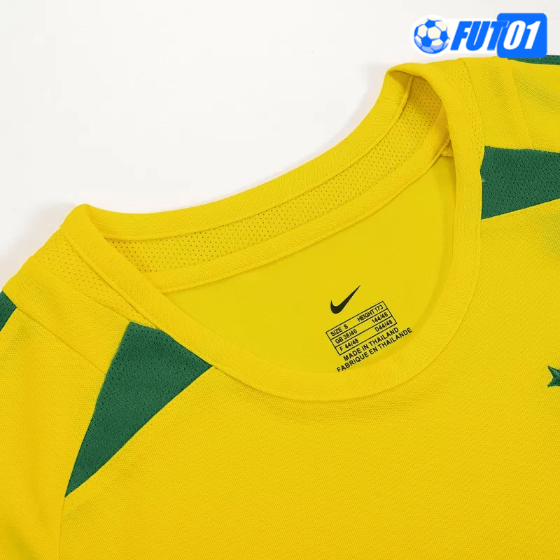 Camiseta Retro Brasil Home 2002/03 Amarillo