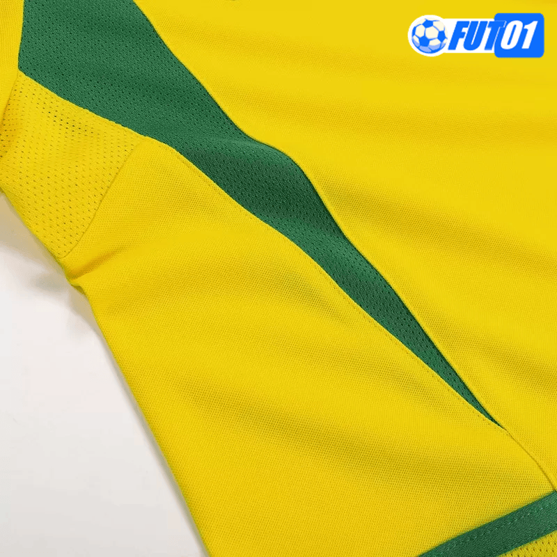 Camiseta Retro Brasil Home 2002/03 Amarillo