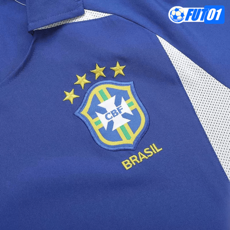 Camiseta Retro Brasil Away 2002 Azul