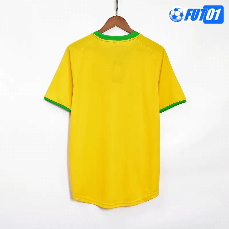 Camiseta Retro Brasil Home 1970 Amarillo