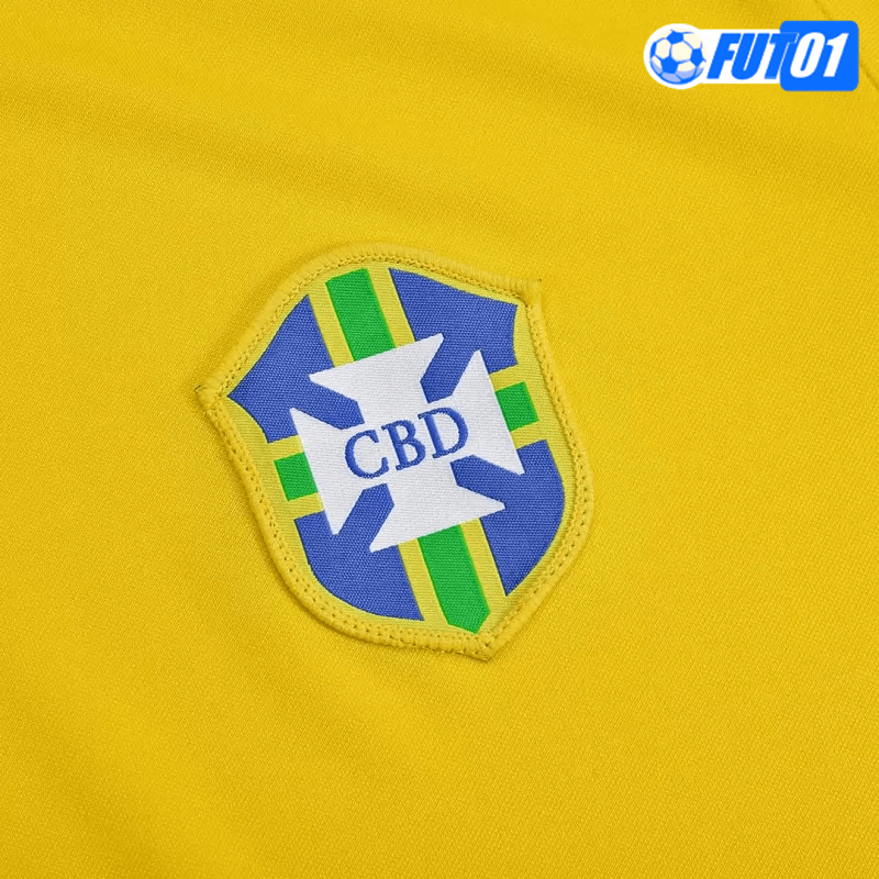 Camiseta Retro Brasil Home 1970 Amarillo
