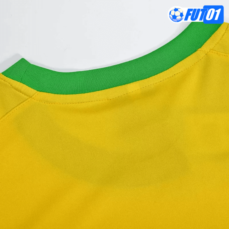 Camiseta Retro Brasil Home 1970 Amarillo