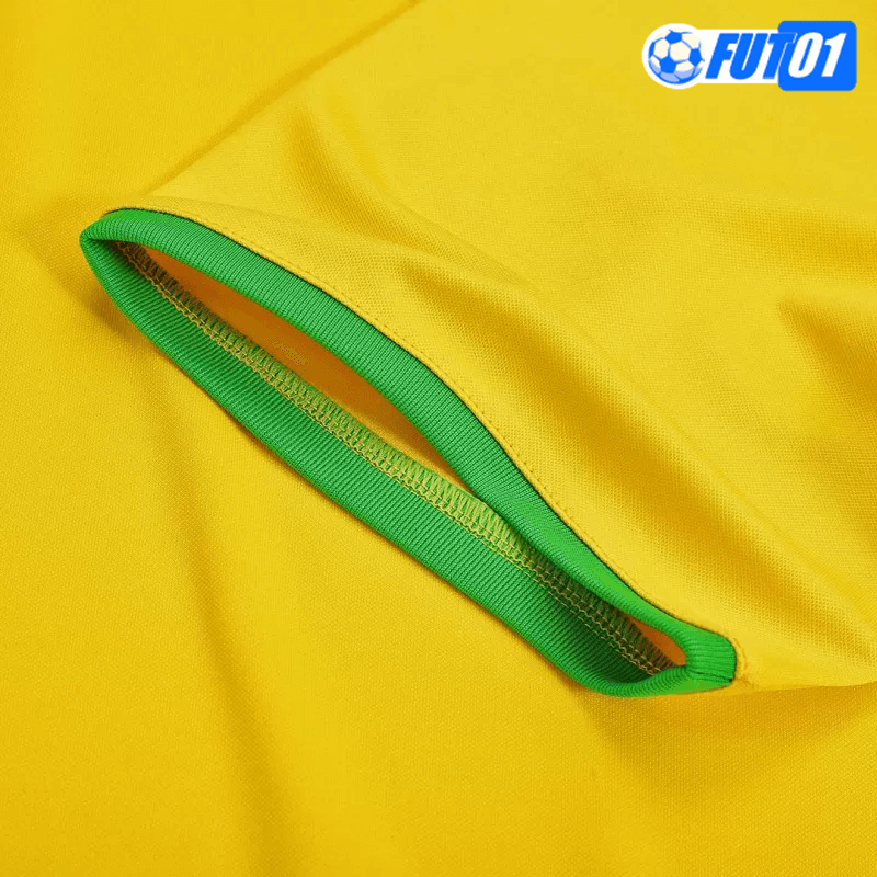 Camiseta Retro Brasil Home 1970 Amarillo