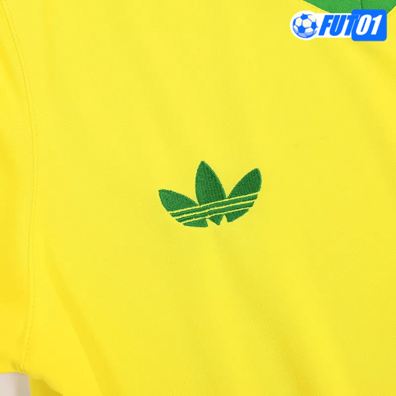 Camiseta Retro Brasil Home 1977 Amarillo