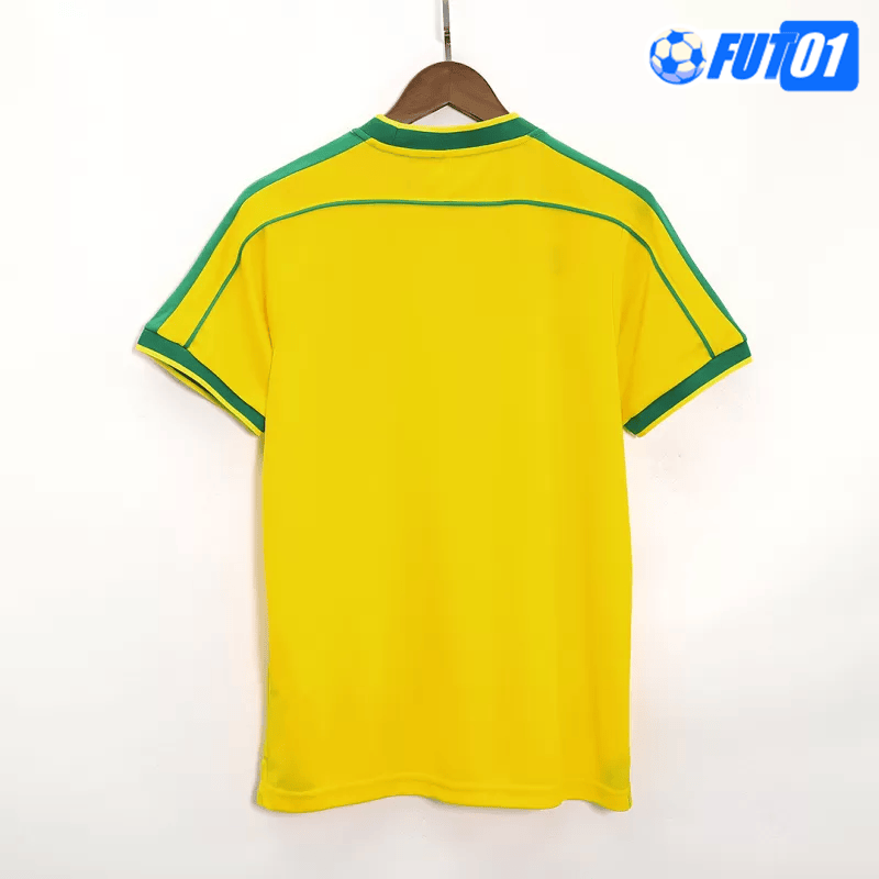 Camiseta Retro Brasil Home 1998 Amarillo