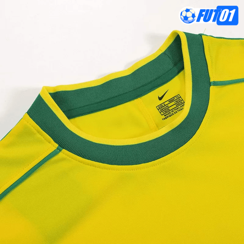 Camiseta Retro Brasil Home 1998 Amarillo