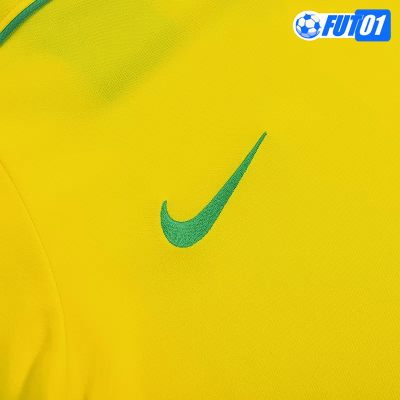 Camiseta Retro Brasil Home 1998 Amarillo