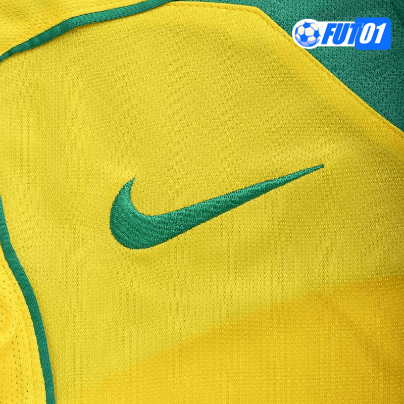 Camiseta Retro Brasil Home 2004 Amarillo