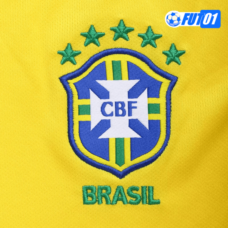 Camiseta Retro Brasil Home 2004 Amarillo