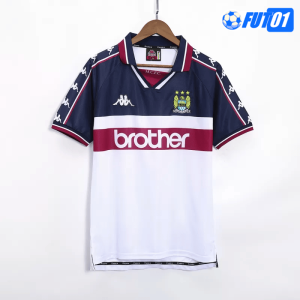 Camiseta Retro Manchester City Away 1997/98 Azul/Blanco