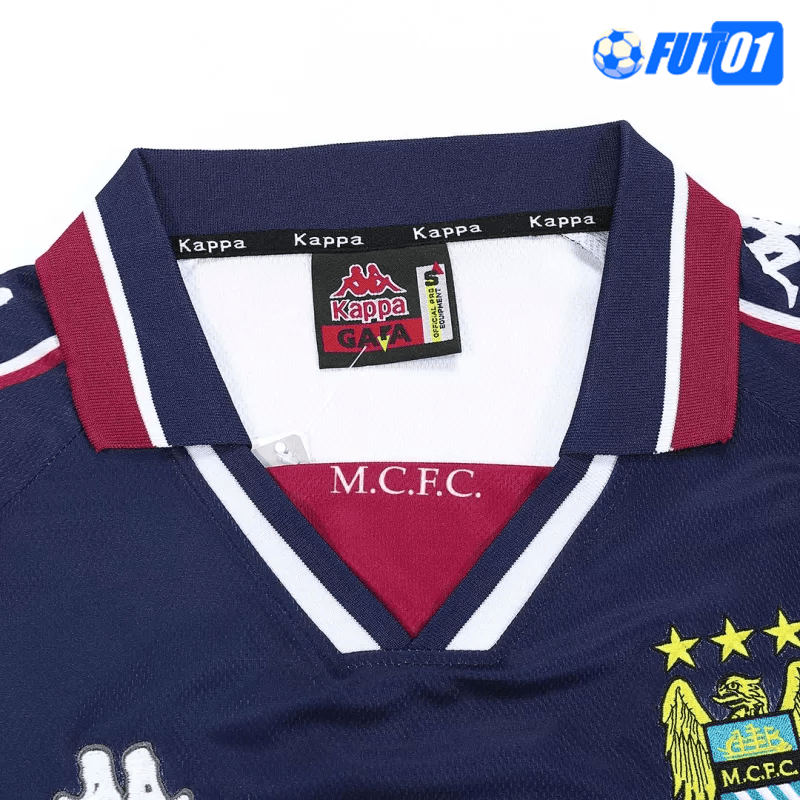 Camiseta Retro Manchester City Away 1997/98 Azul/Blanco