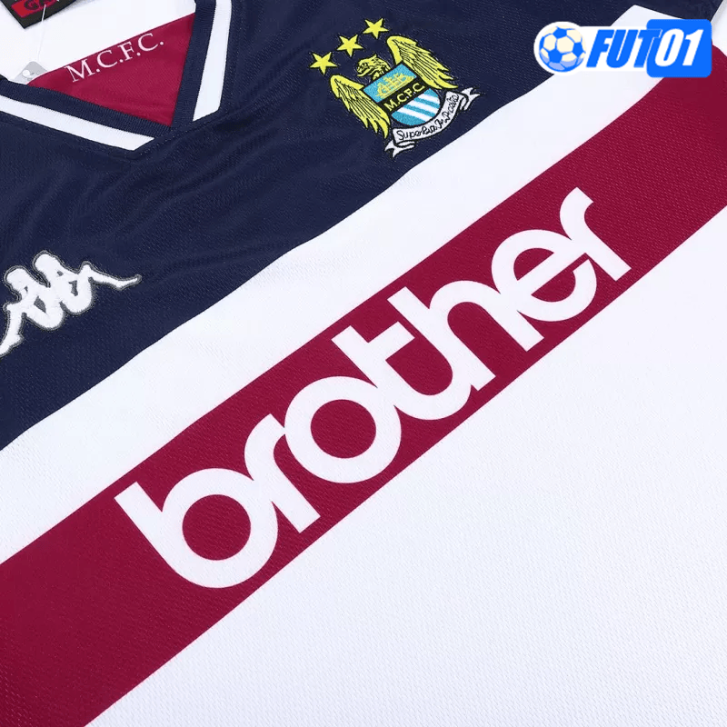 Camiseta Retro Manchester City Away 1997/98 Azul/Blanco
