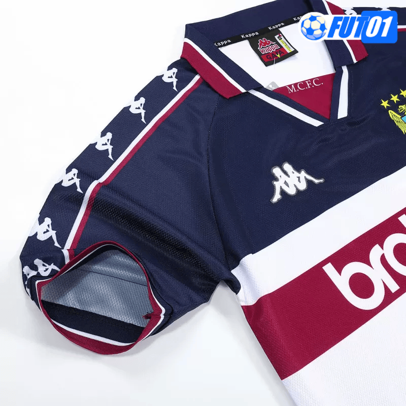 Camiseta Retro Manchester City Away 1997/98 Azul/Blanco