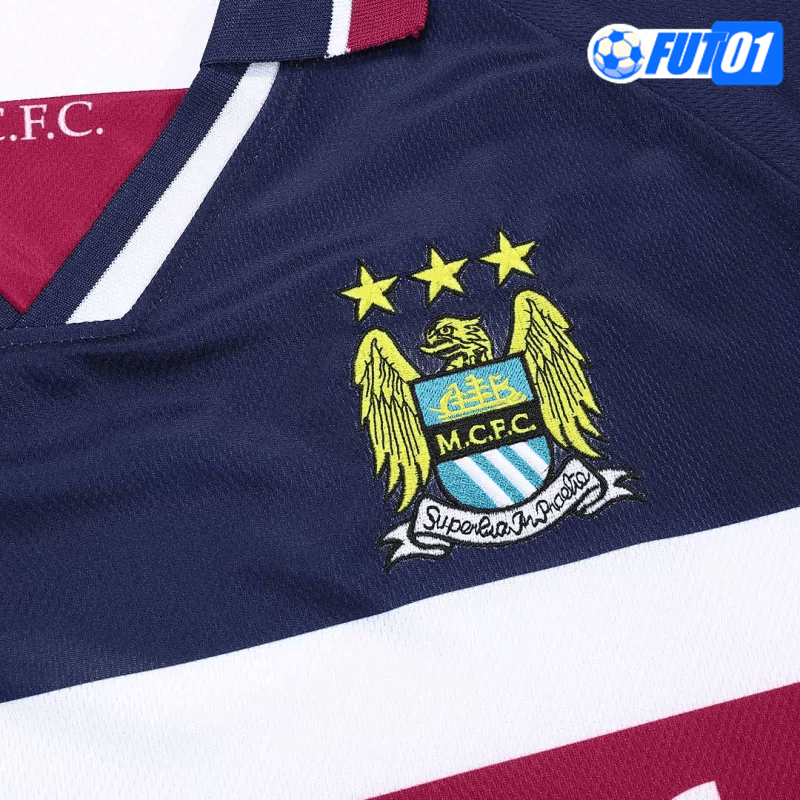 Camiseta Retro Manchester City Away 1997/98 Azul/Blanco