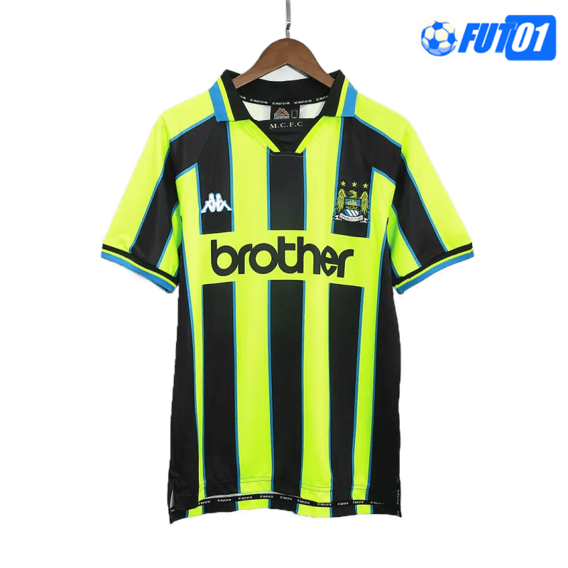 Camiseta Retro Manchester City Away 1998/99 Negro/Amarillo