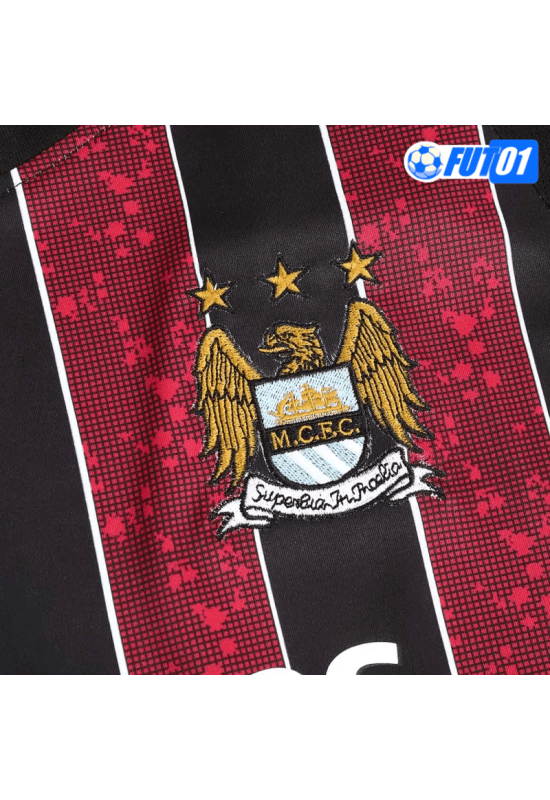 Camiseta Retro Manchester City Away 2008/09 Negro/Rojo