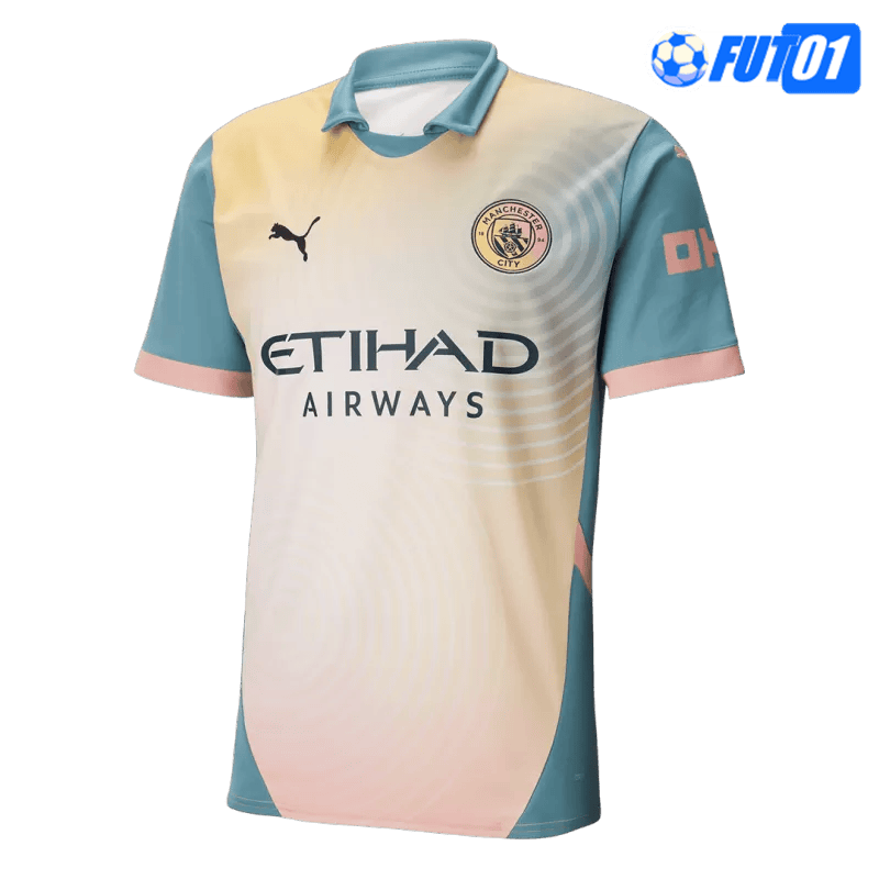 Camiseta Manchester City 4th 2024/2025 Amarillo