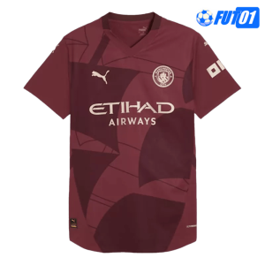 Camiseta Manchester City Third 2024/2025 Versión Jugador Rojo