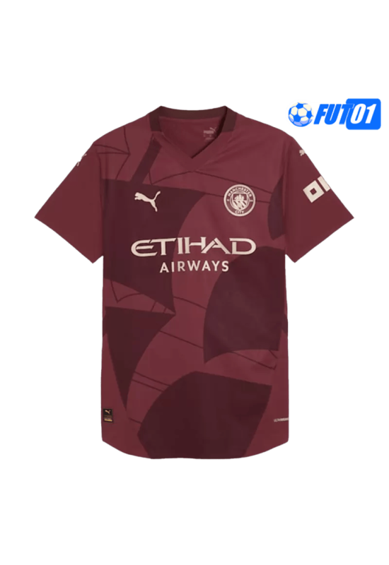 Camiseta Manchester City Third 2024/2025 Versión Jugador Rojo