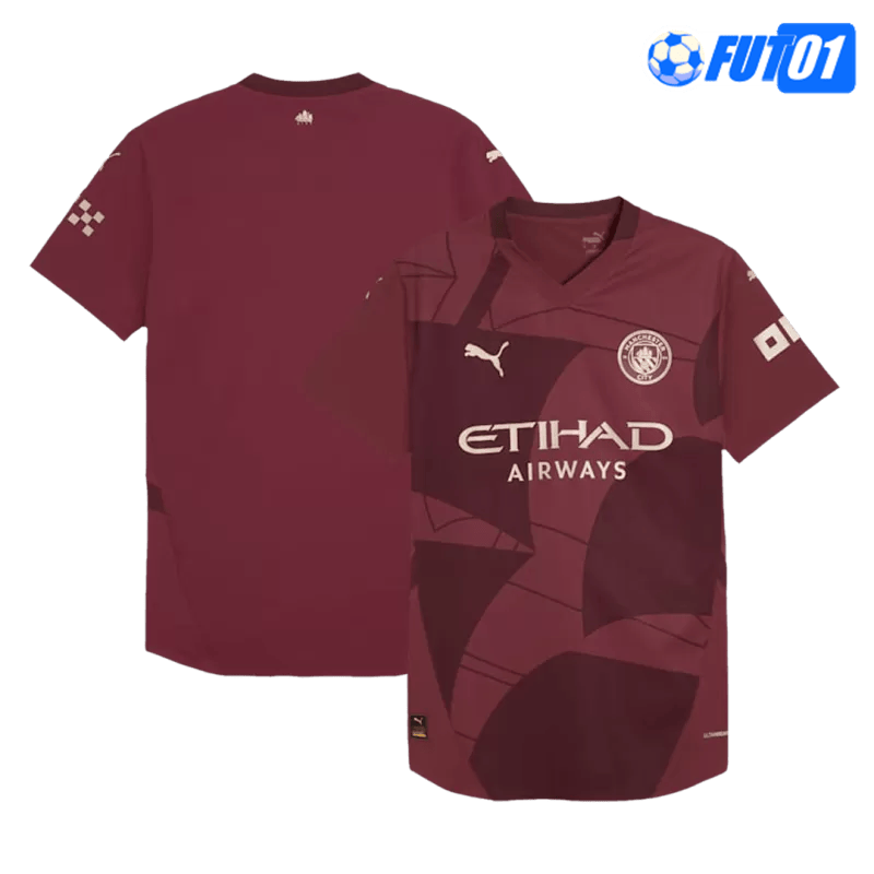 Camiseta Manchester City Third 2024/2025 Versión Jugador Rojo