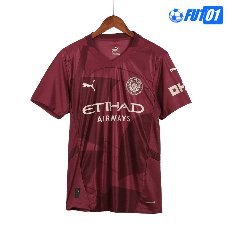 Camiseta Manchester City Third 2024/2025 Versión Jugador Rojo