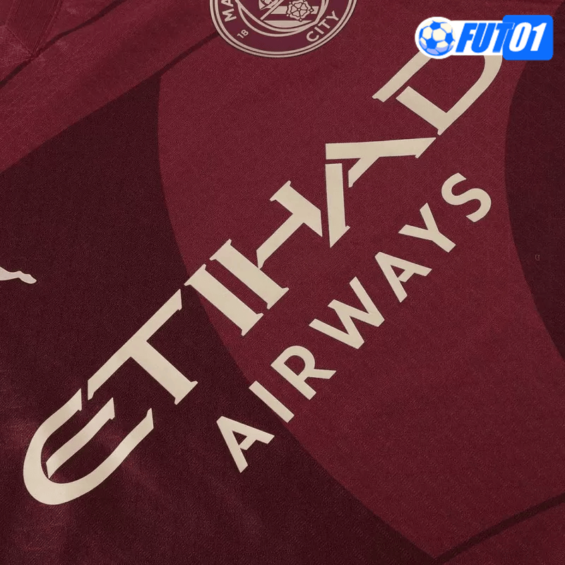 Camiseta Manchester City Third 2024/2025 Versión Jugador Rojo