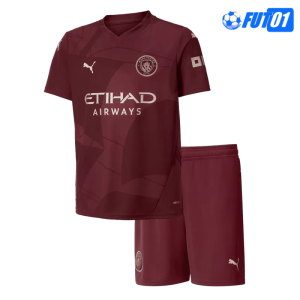 Camiseta Manchester City Third 2024/2025 Niño Rojo