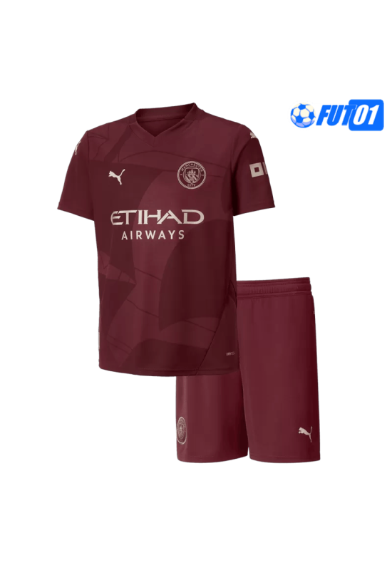 Camiseta Manchester City Third 2024/2025 Niño Rojo