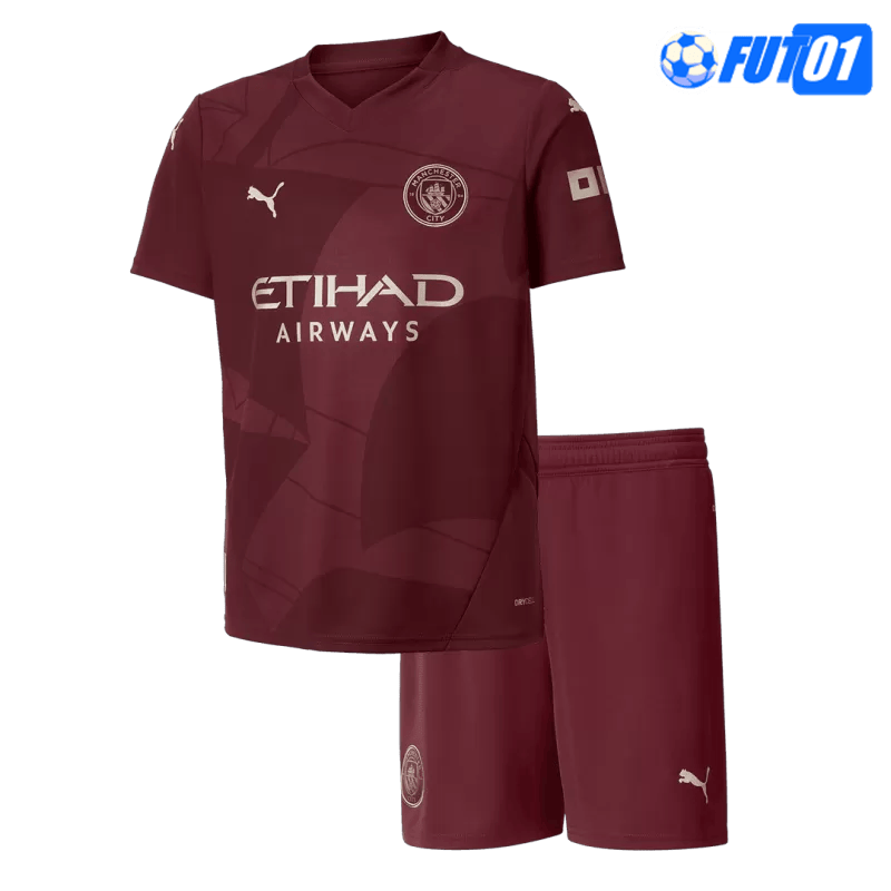 Camiseta Manchester City Third 2024/2025 Niño Rojo