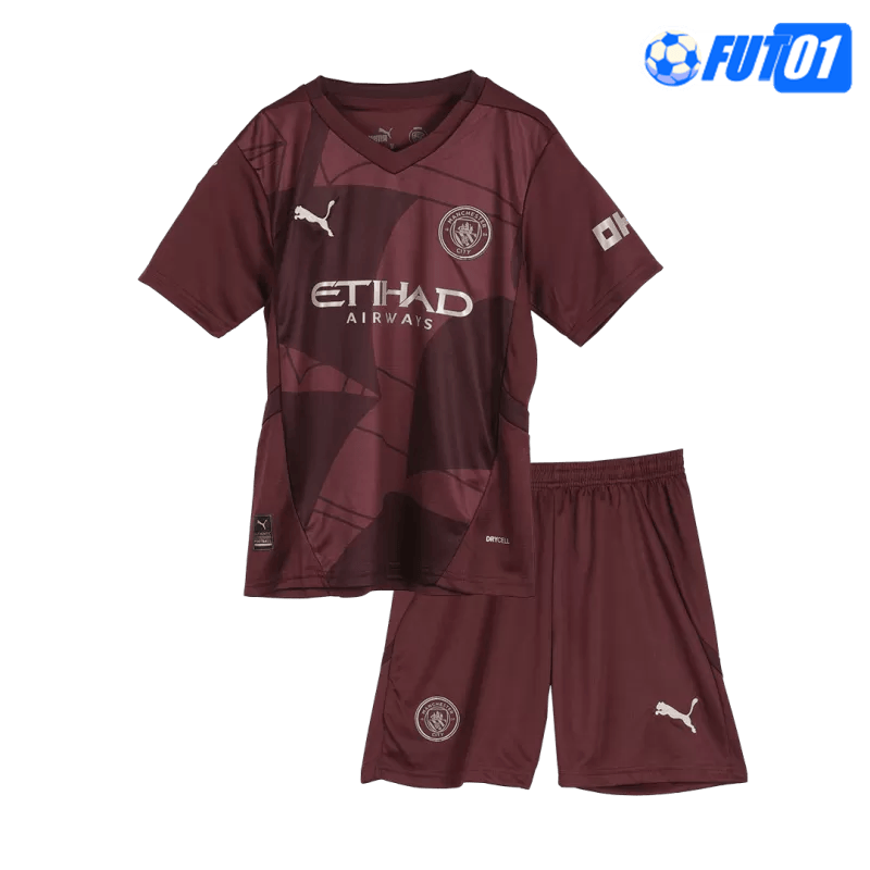 Camiseta Manchester City Third 2024/2025 Niño Rojo