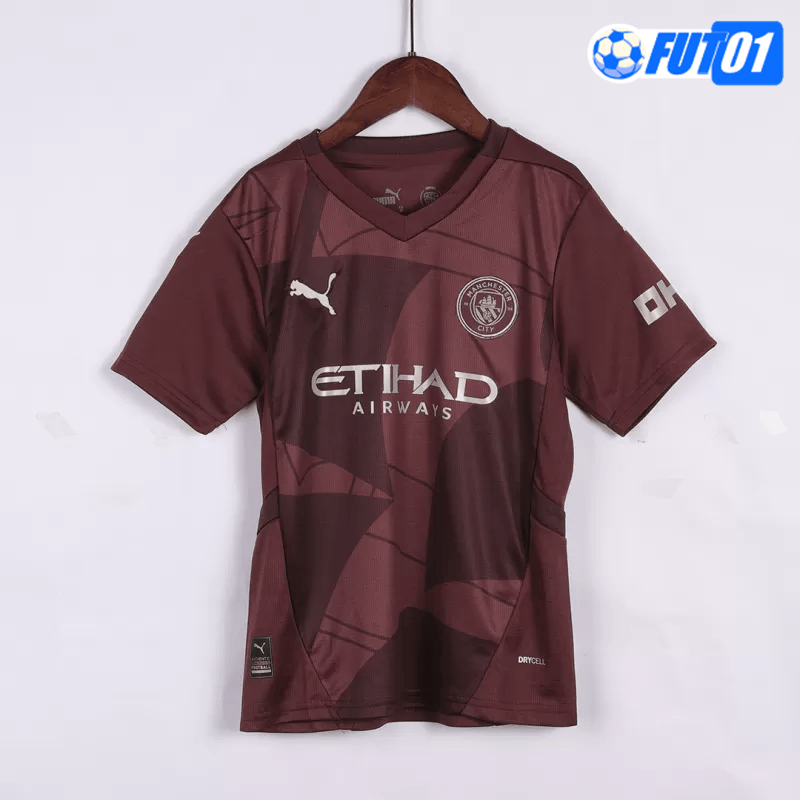Camiseta Manchester City Third 2024/2025 Niño Rojo